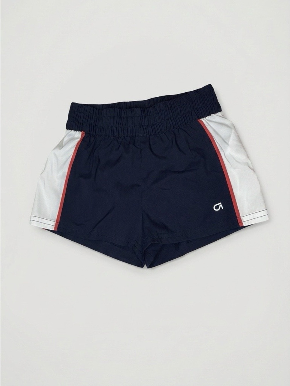 ✨GAVE KIDS girls athletic running shorts Navy Blue Red White stripe size small